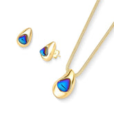 CONJUNTO FORMATO GOTA NEW PEDRA DOURADO